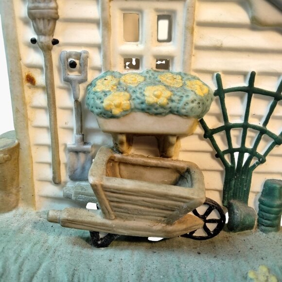 Partylite Garden Shed Tealight Candle Holder Luminary Figurine - Picture 7 of 14